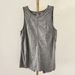 Athleta Seamless Split Back Tank Top Womens Size Small Heathered Gray